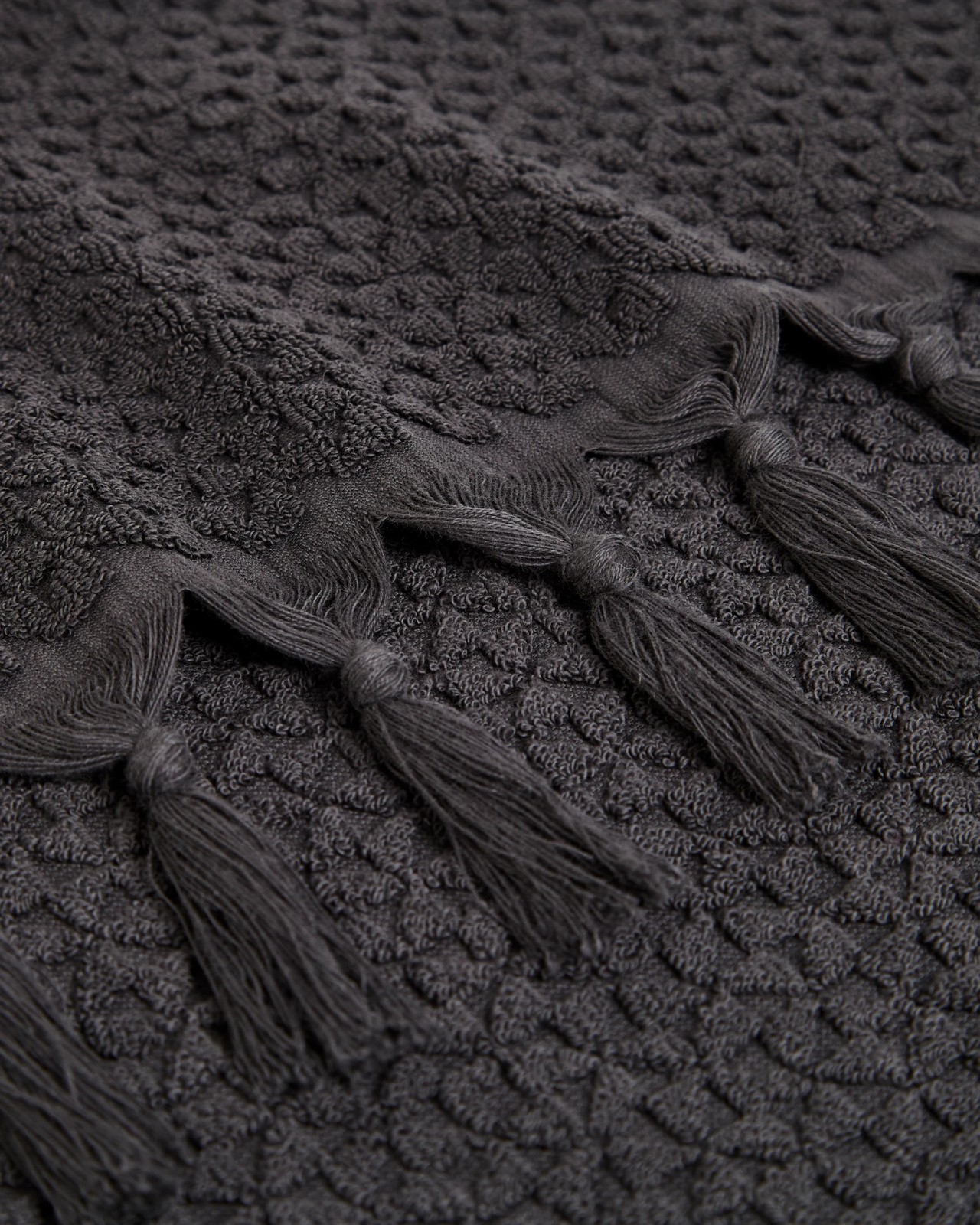 Laynie Australian Cotton Textured Hand Towel - Charcoal 2 of 3