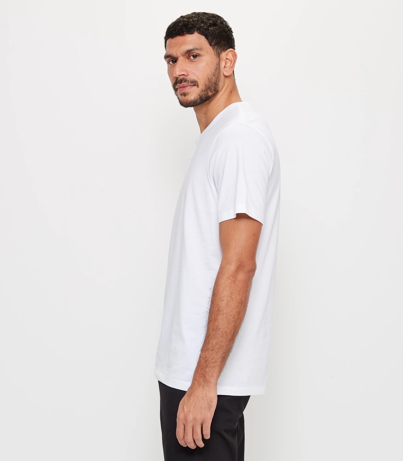 Australian Cotton Henley T-Shirt - White | Target Australia