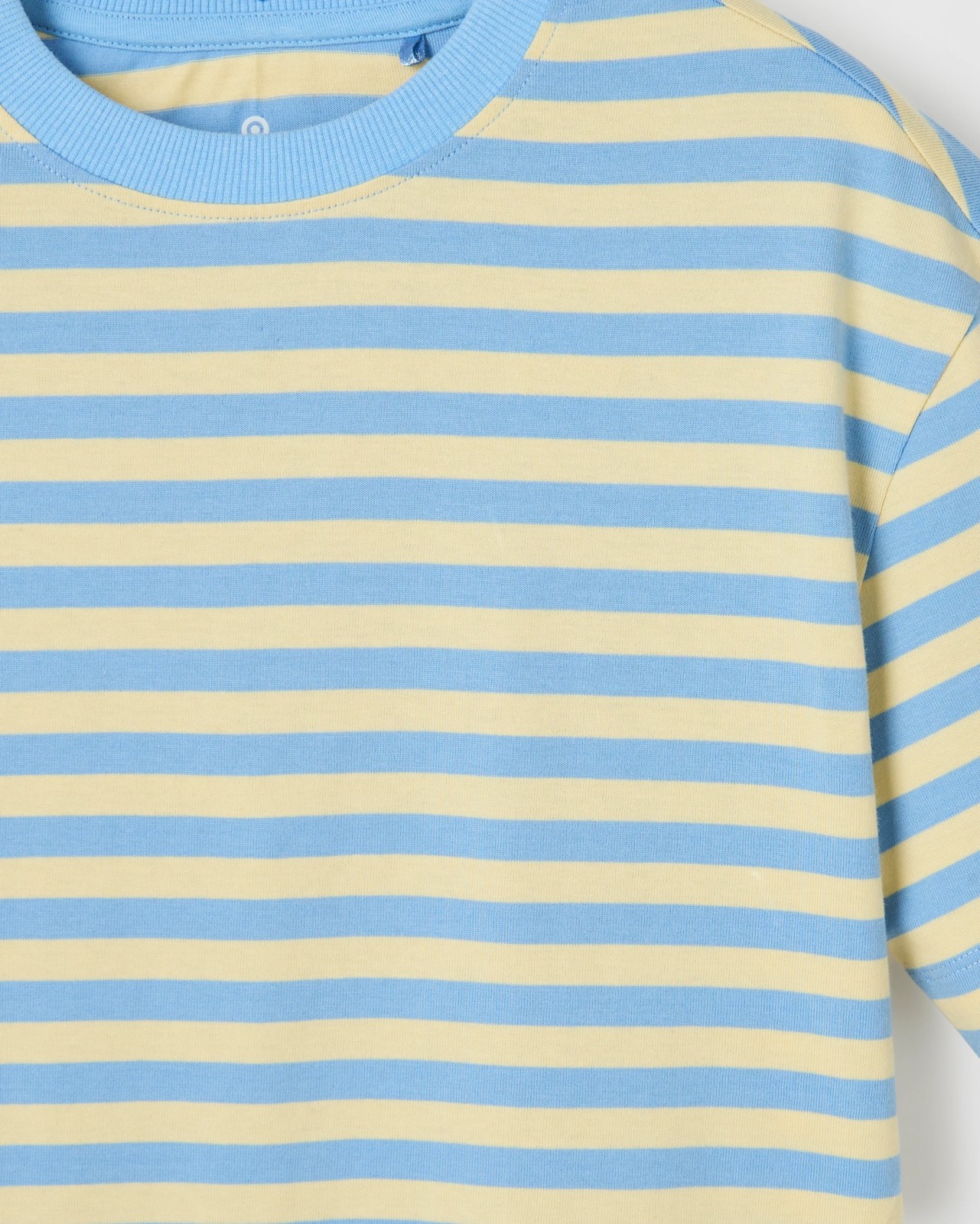 Organic Cotton Heavyweight Oversized T-Shirt - Yellow / Blue 6 of 6