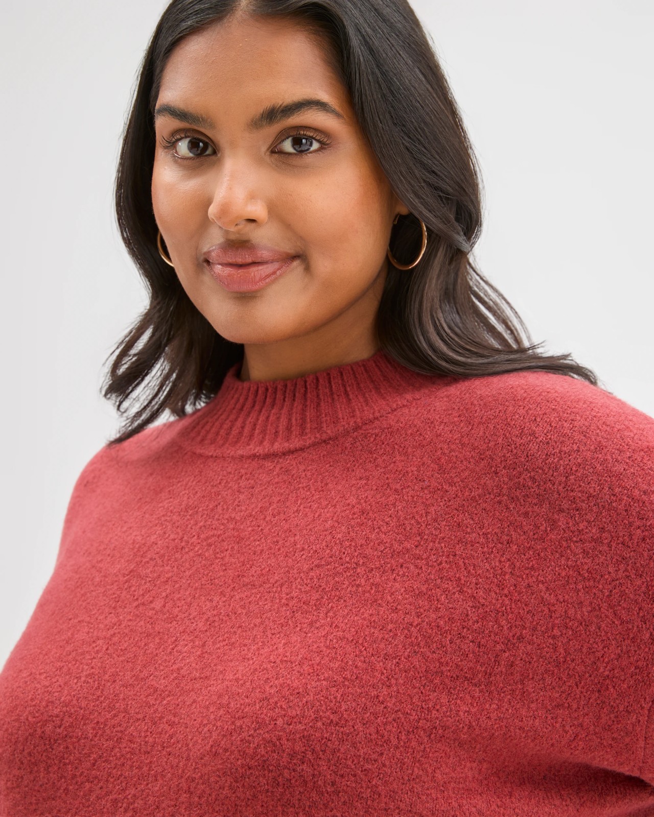 Plus Size Super Soft Jumper - Red Pear Marle 4 of 5