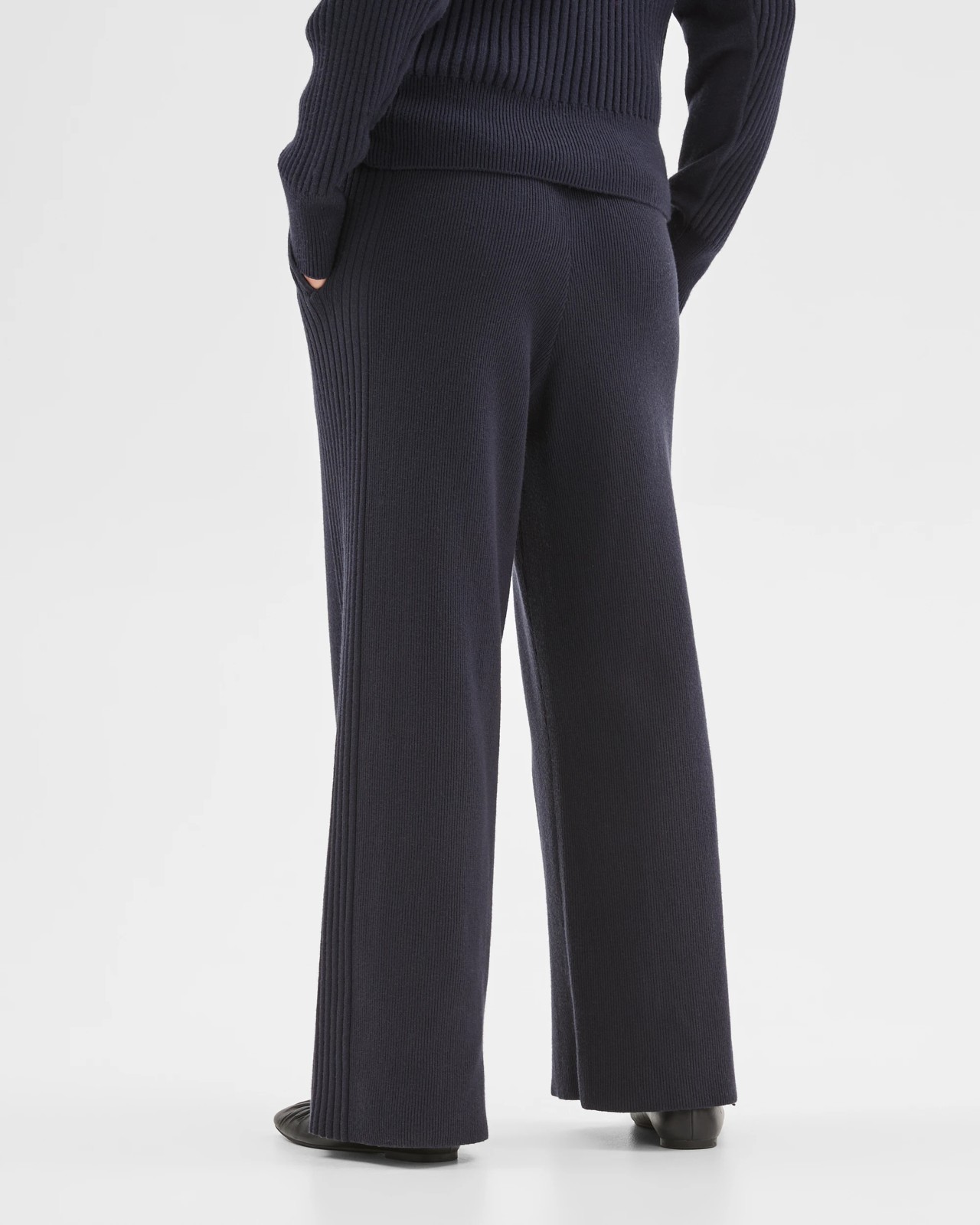Clean Knit Rib Lounge Pants - Navy Marle 6 of 6