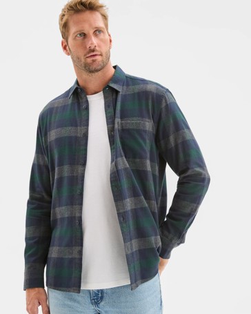 Australian Cotton Long Sleeve Flannelette Shirt