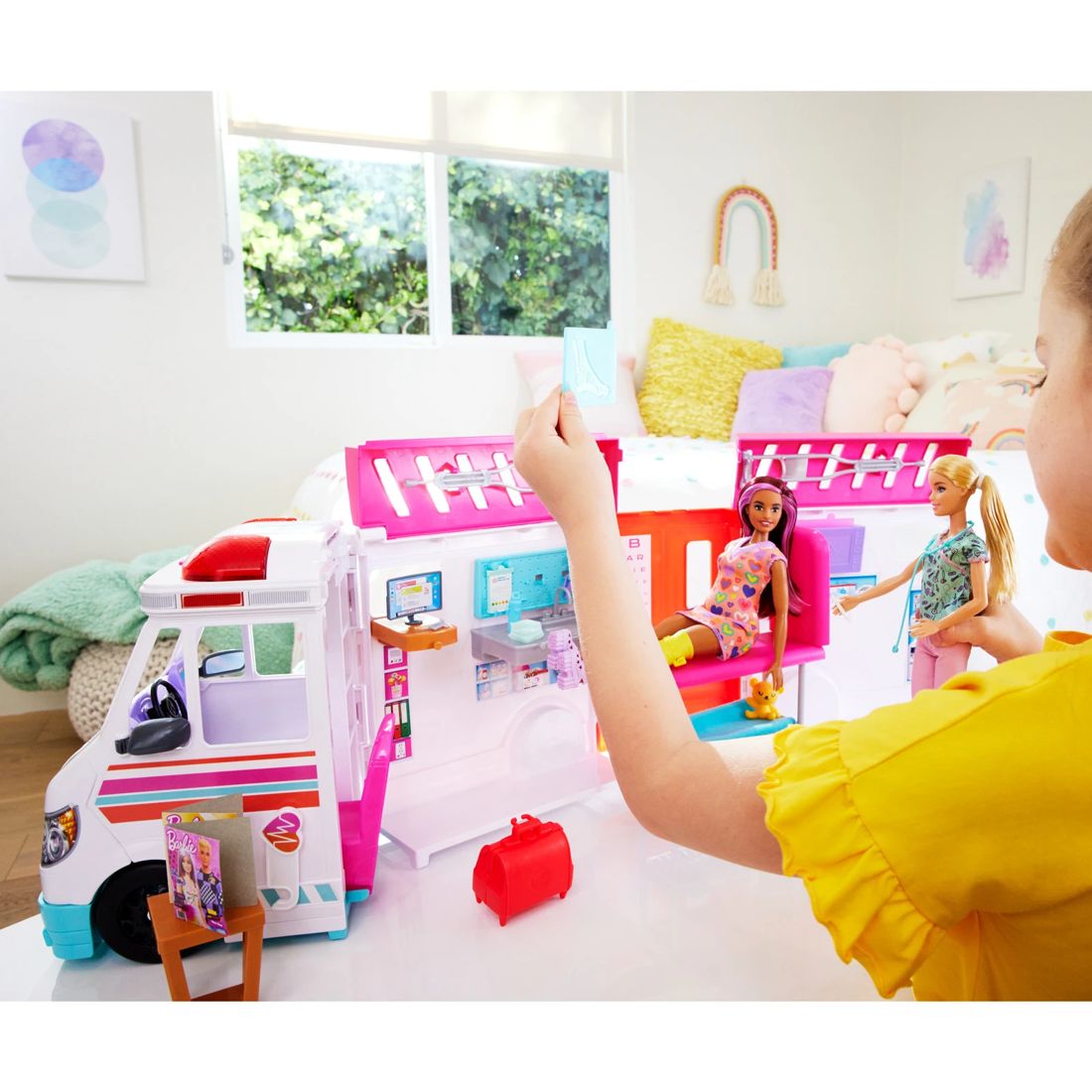 Barbie Transforming Ambulance and Clinic Playset | Target Australia