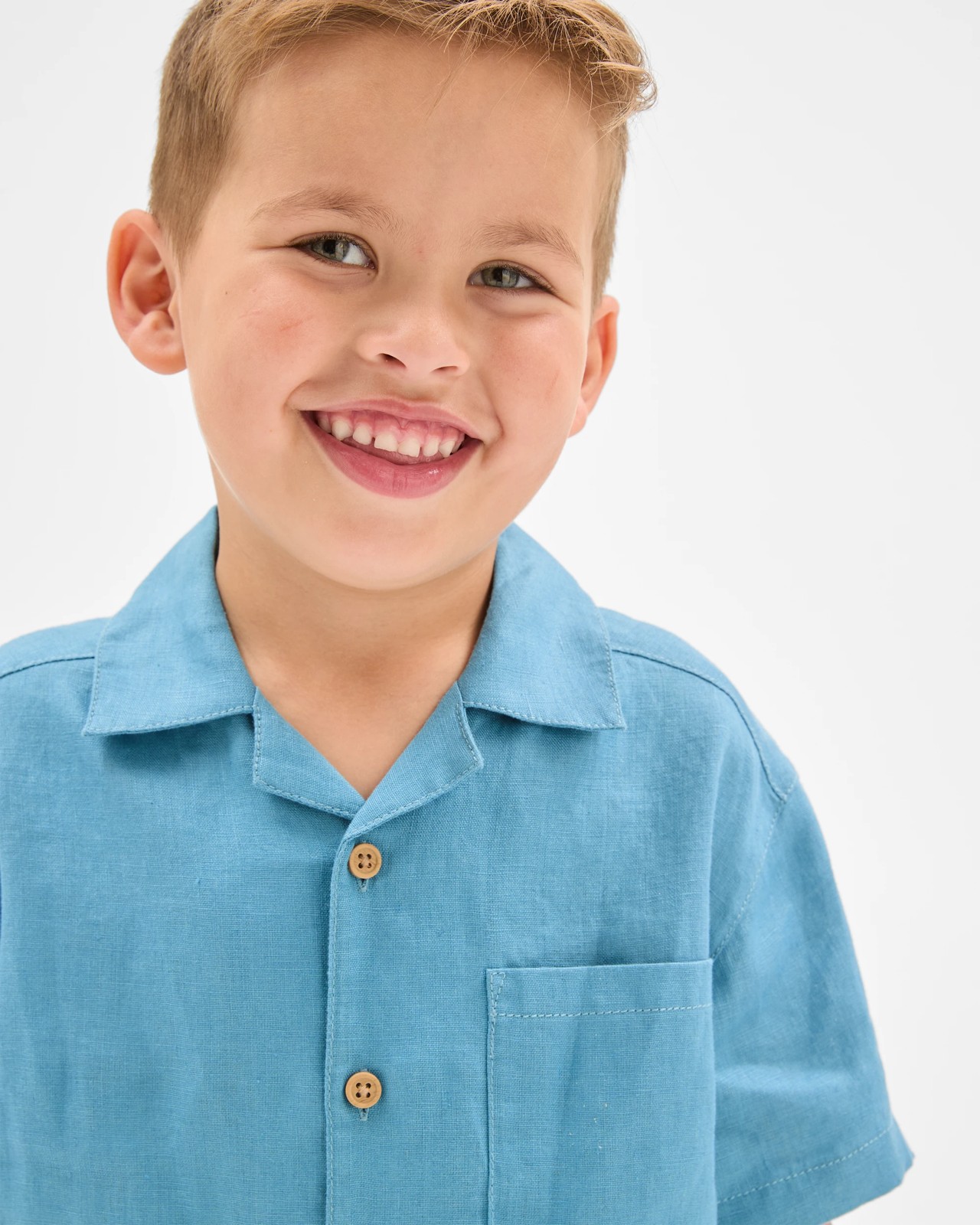 European Linen Shirt - Blue 3 of 6