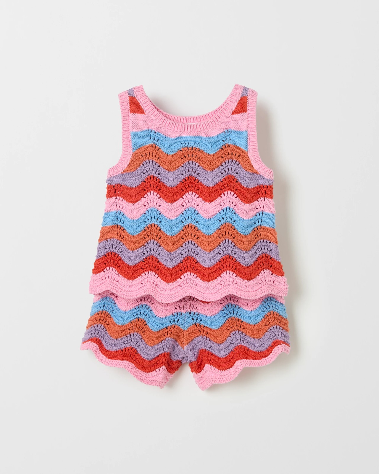 Baby Organic Cotton Crochet Top & Shorts Set 4 of 6