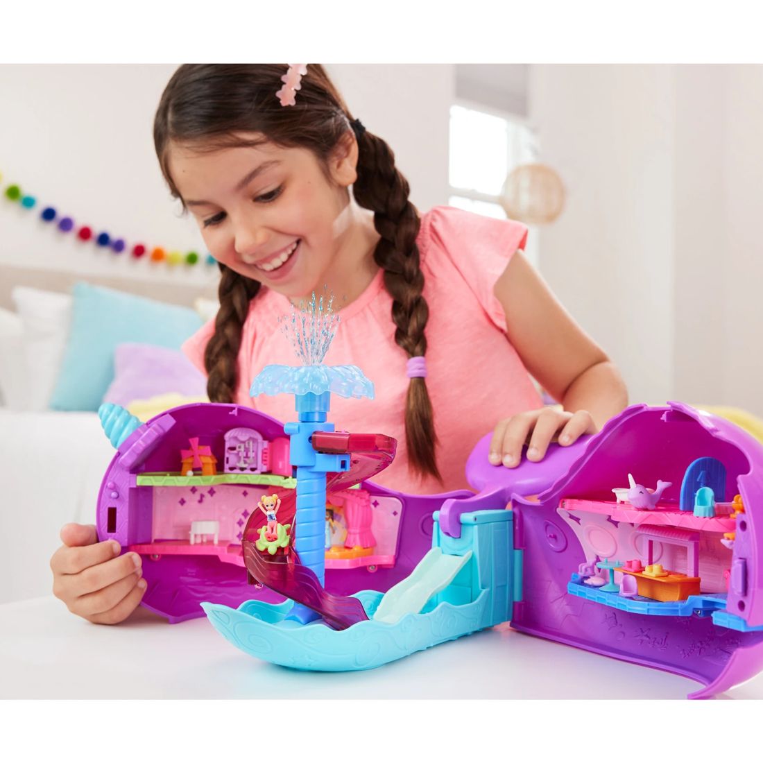 Polly Pocket Sparkle Cove Adventure Narwhal Adventurer Boat | Target ...