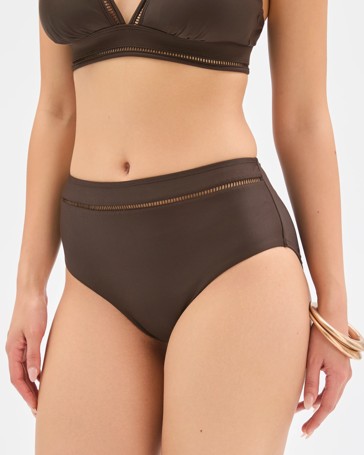 Shape Your Body Resort Ladder Trim V Neck Matte Micro Swim Bikini Top