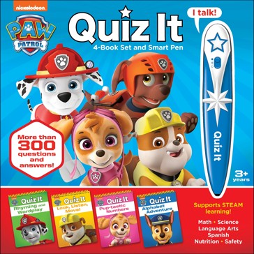 Nickelodeon PAW Patrol: Quiz It 4-Book Set and Smart Pen