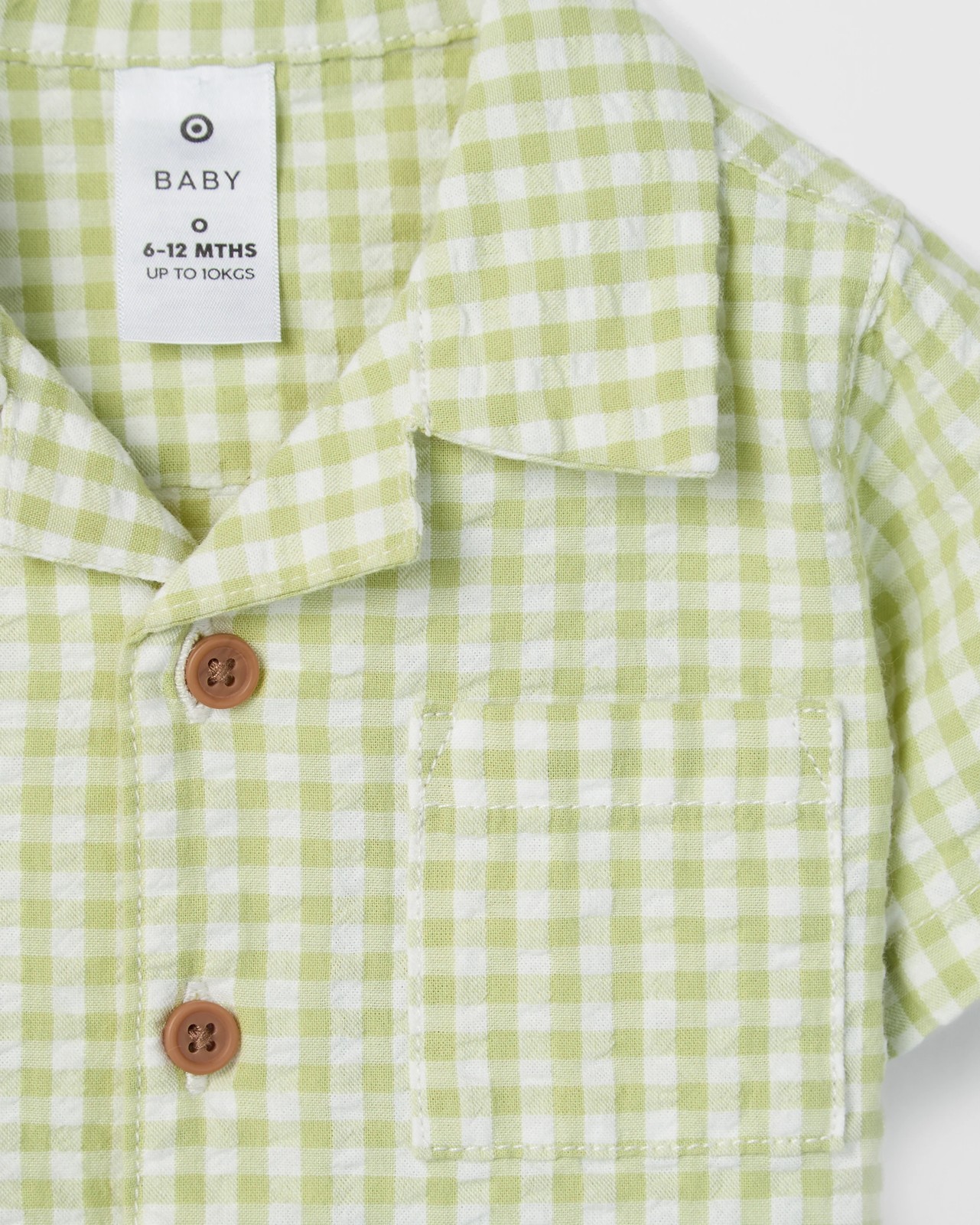 Baby Short Sleeve Seersucker Shirt 2 of 2