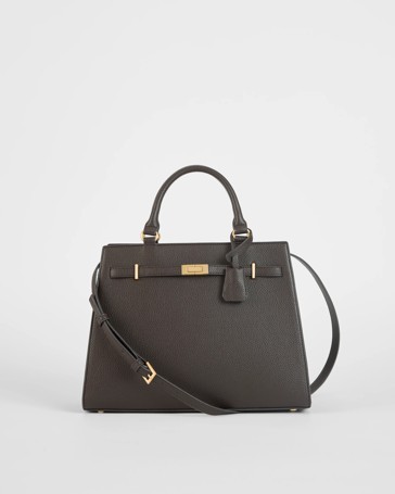 Medium Clasp Detail Structure Work Tote Bag