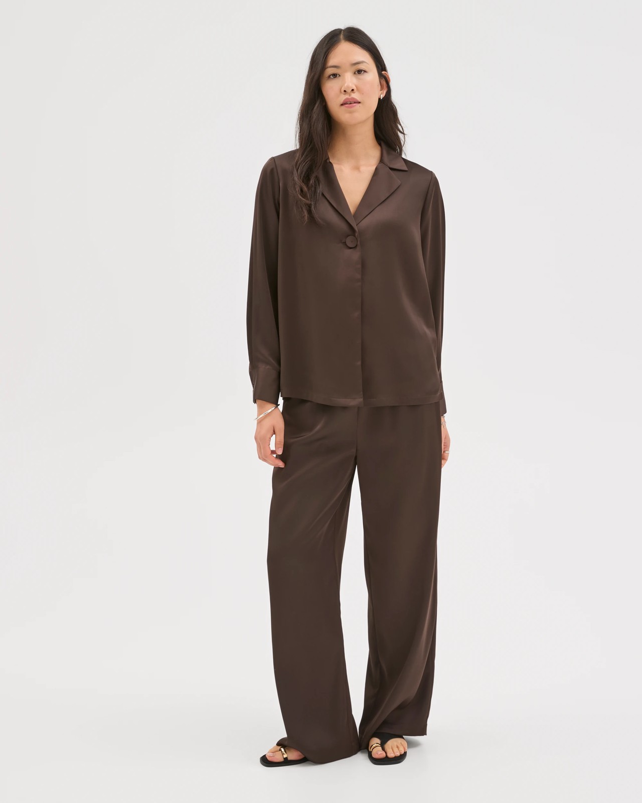 Preview Long Sleeve Satin Shirt 2 of 6