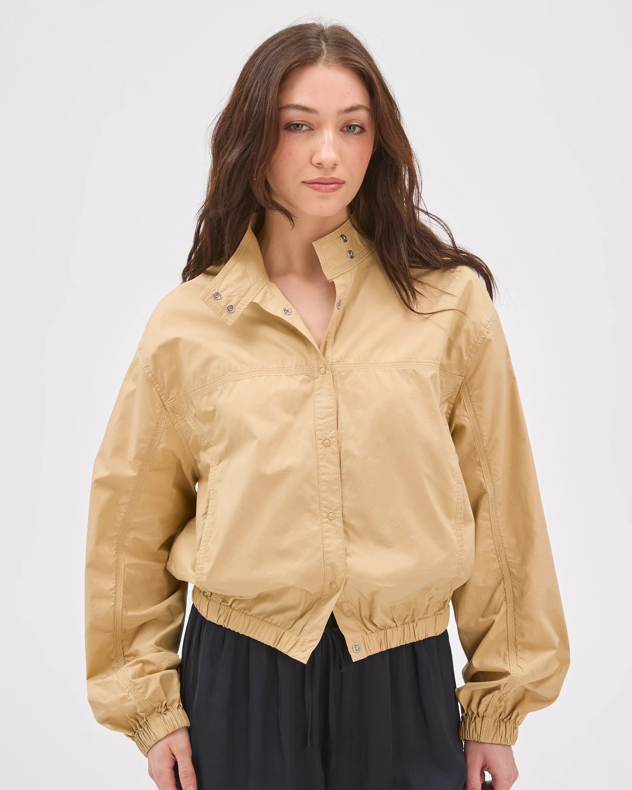 Lily Loves Australian Cotton Gathered Detail Jacket - Straw 2 of 5