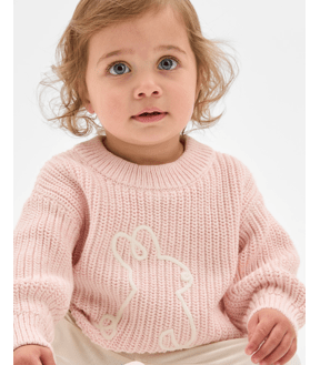 Baby Organic Cotton Fisherman's Rib Sweater