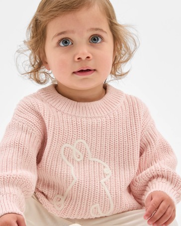 Baby Organic Cotton Fisherman's Rib Sweater