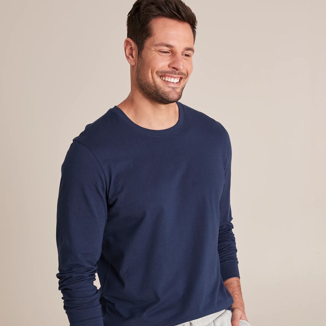 Organic Cotton Long Sleeve TShirt Navy Blue Target Australia