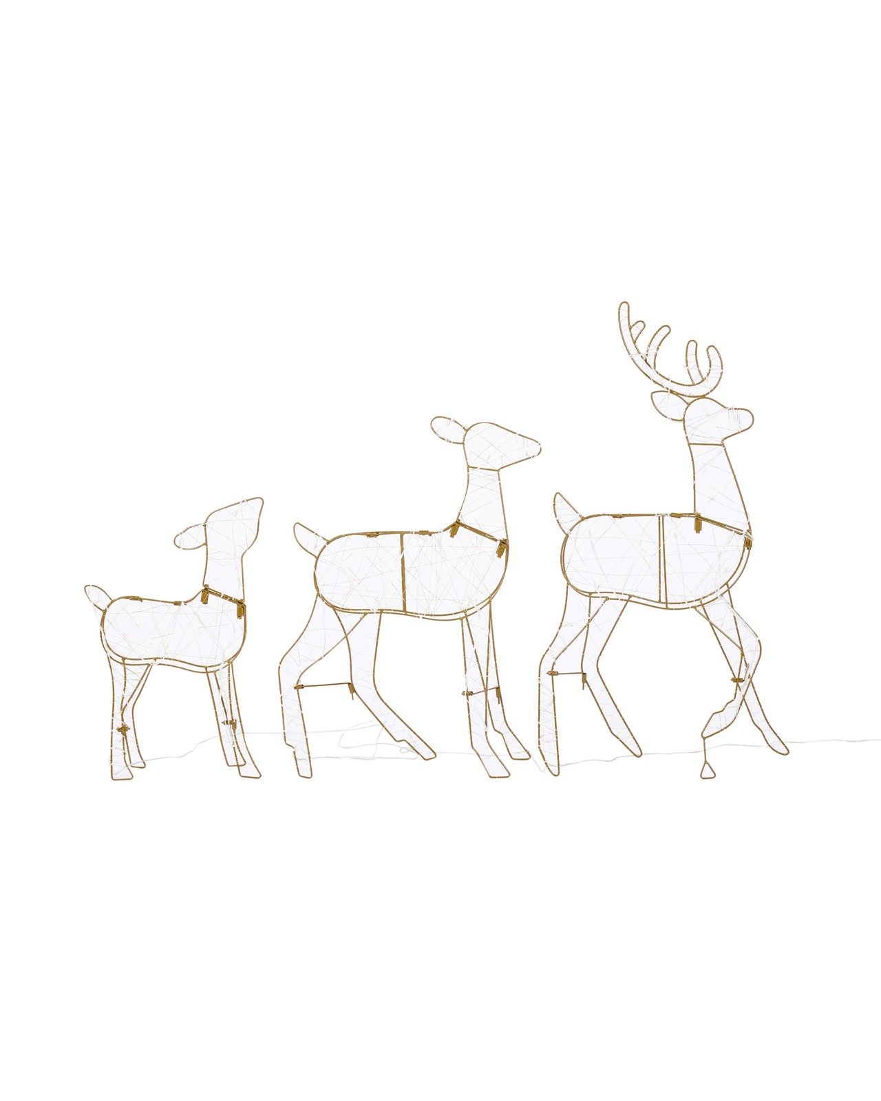 Anko 3 Pack Solar Powered LED Light Up Reindeer 2 of 5