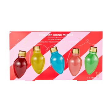 5 Pack Holiday Drink Mixers: Cocktail Mixer Gift Set - Anko