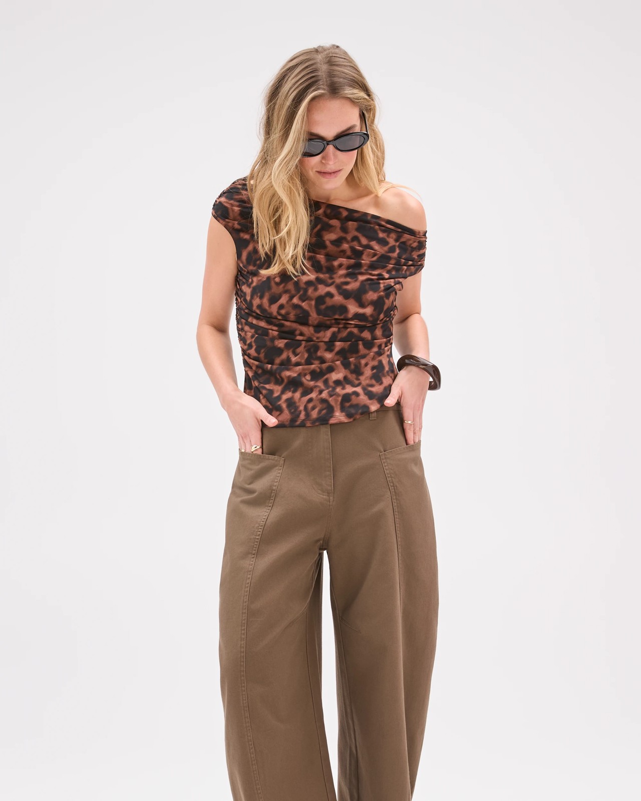 Lily Loves Jersey Drape Off-Shoulder Top 5 of 5