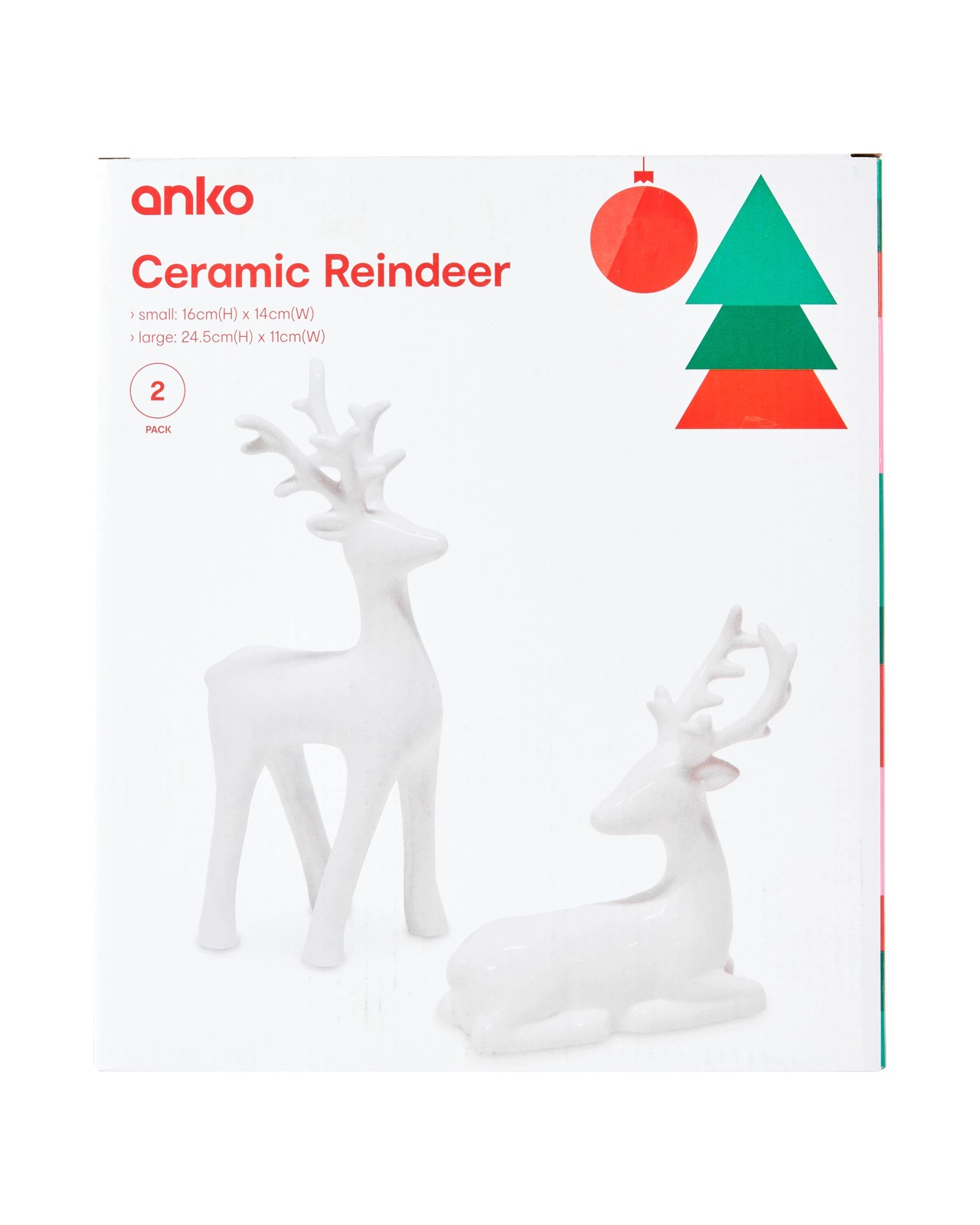 Anko 2 Pack Ceramic Reindeer 5 of 5