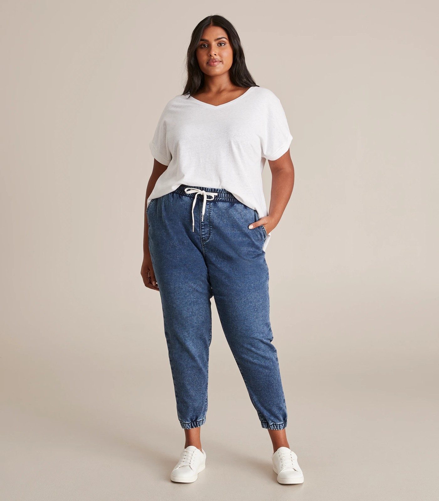 Plus Size Denim Joggers Australia