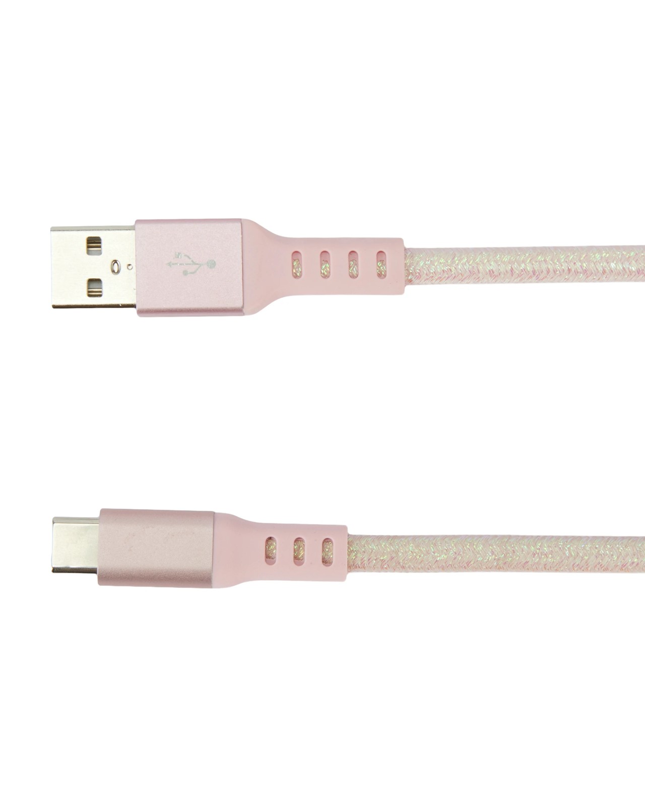 Anko USB-A to USB-C Braided Cable - 1m - Pink 2 of 4