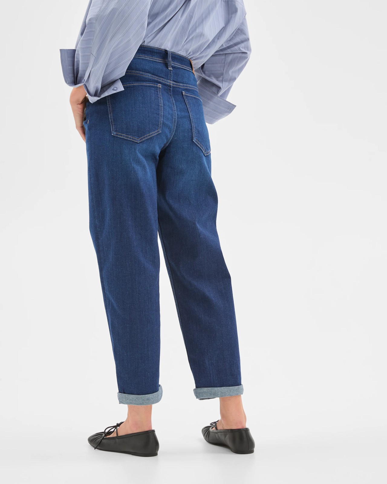 Denim Mid Rise Courtney Girlfriend Jeans - Saphire 4 of 6