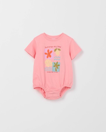 Baby Organic Cotton Short Sleeve Bubble Bodysuit