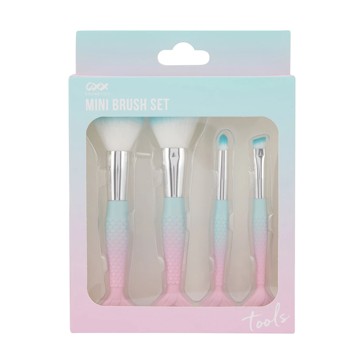 Mini Brush Set, Mermaid, 4 Pack - OXX Cosmetics
