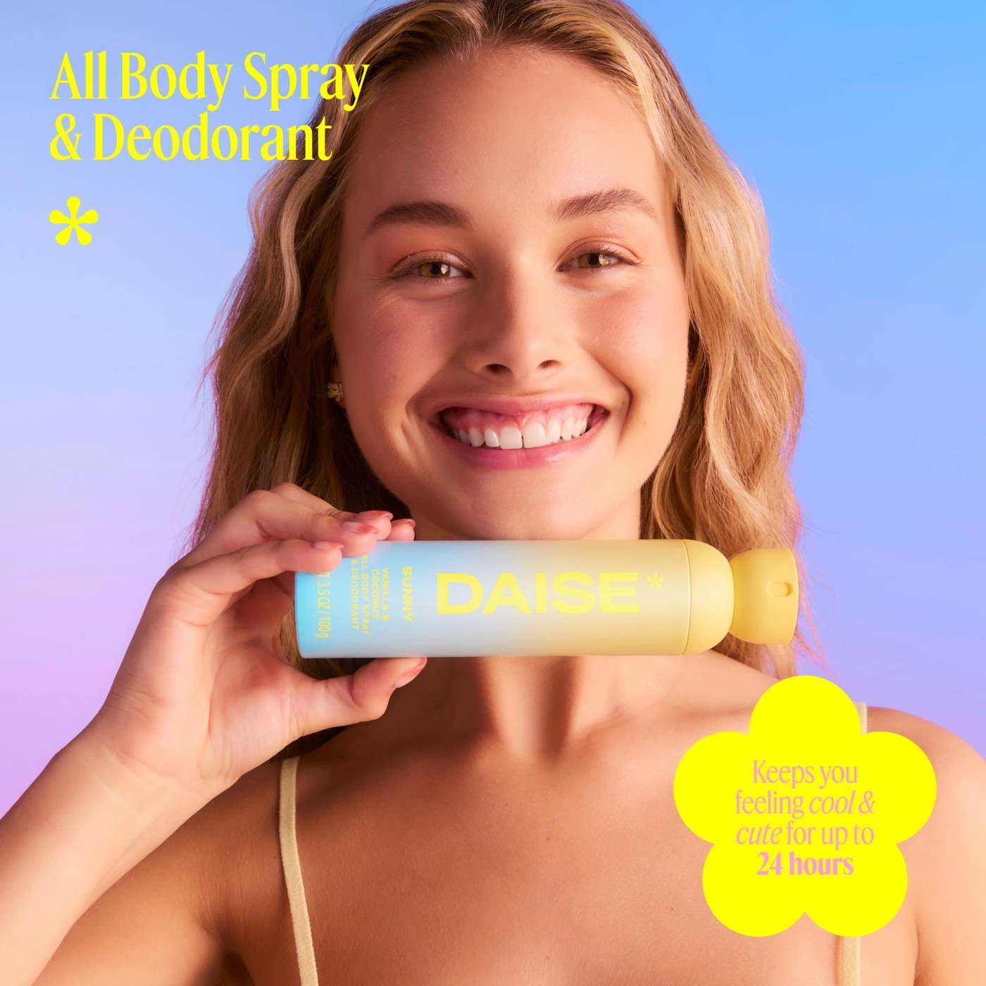 DAISE Sunny All Body Spray and Deodorant 120ml - Vanilla and Coconut Scent 4 of 6