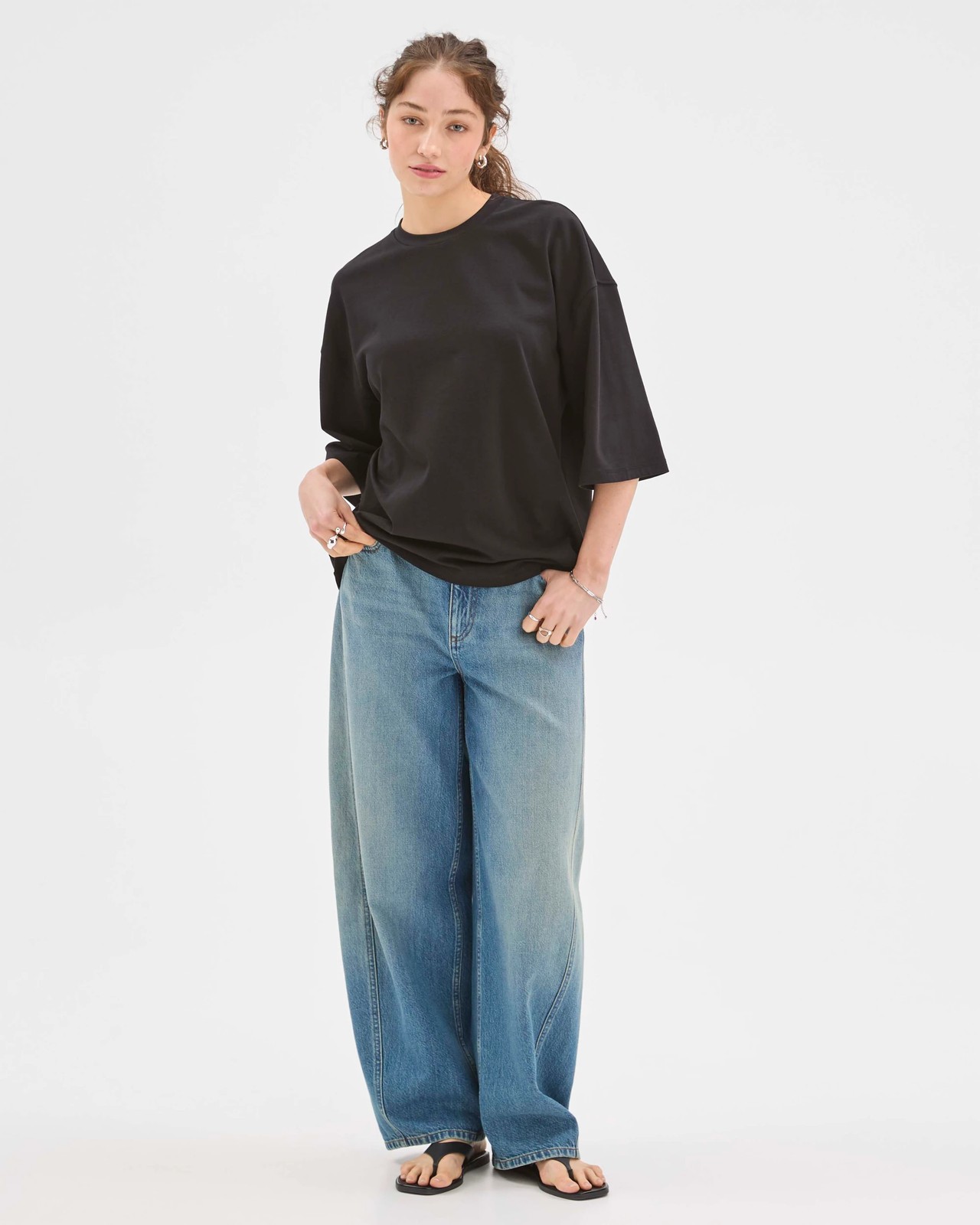 Lily Loves Australian Cotton Oversized T-Shirt - Black 2 of 6