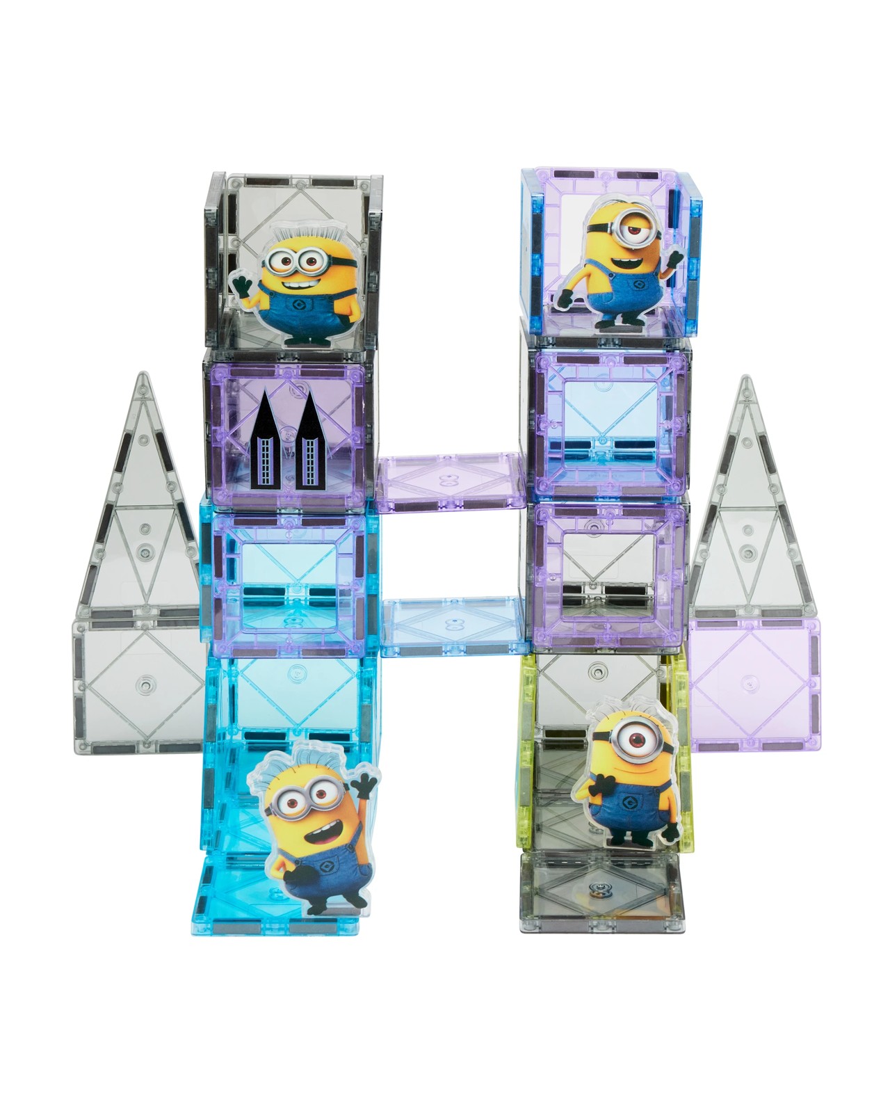 65 Piece Illumination's Minions Magnetic Tiles Activity Set 3 of 5