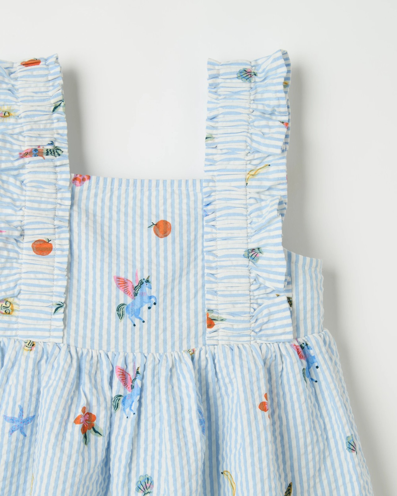 Fashion Woven Top and Pants 2 Piece Set - Blue + White 2 of 3