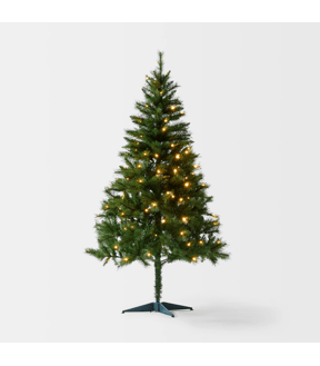 1.82m (6ft) Kingston Prelit Christmas Tree (I) - Anko