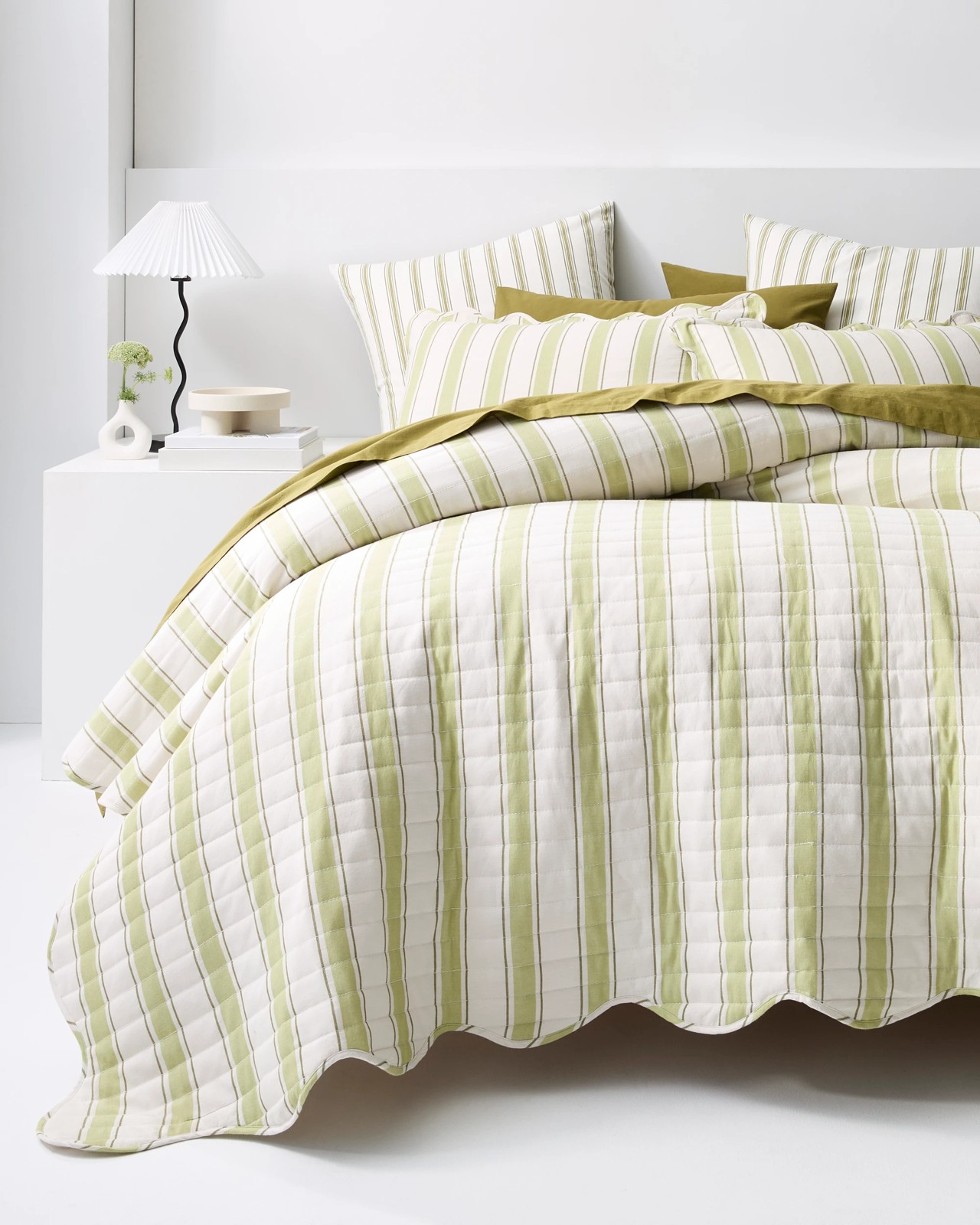 Esther Stripe Quilted Coverlet Set 2 of 6