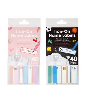Anko 40 Pack Iron-On Name Labels - Assorted product image