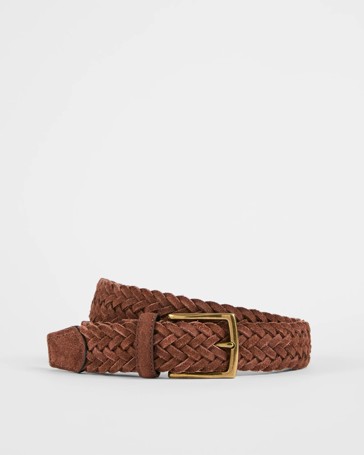 Woven Suede Leather Belt