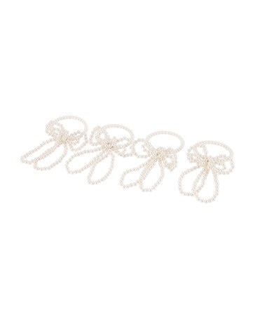 Anko 4 Pack Faux Pearl Bow Napkin Rings