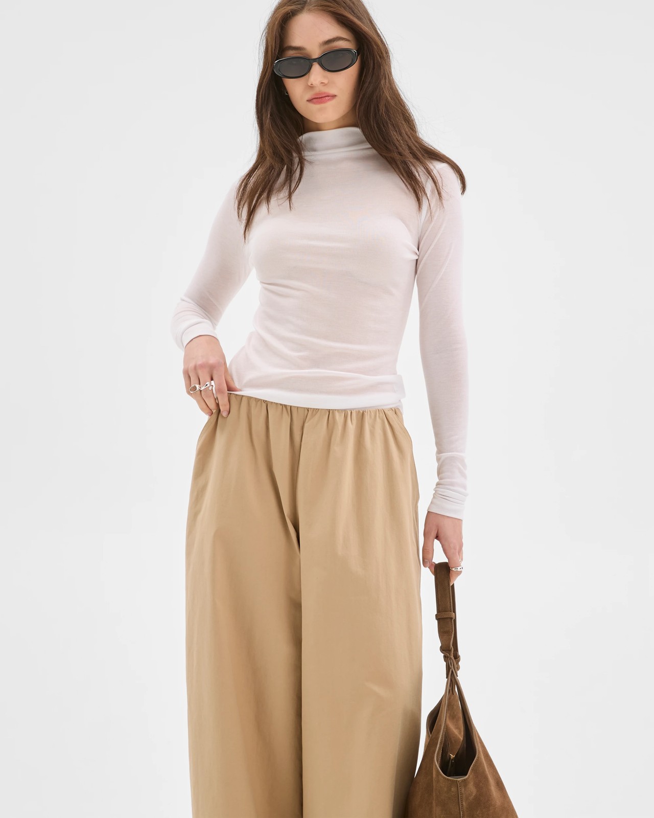 Lily Loves Australian Cotton Blend Wide Leg Barrel Pants 2 of 5