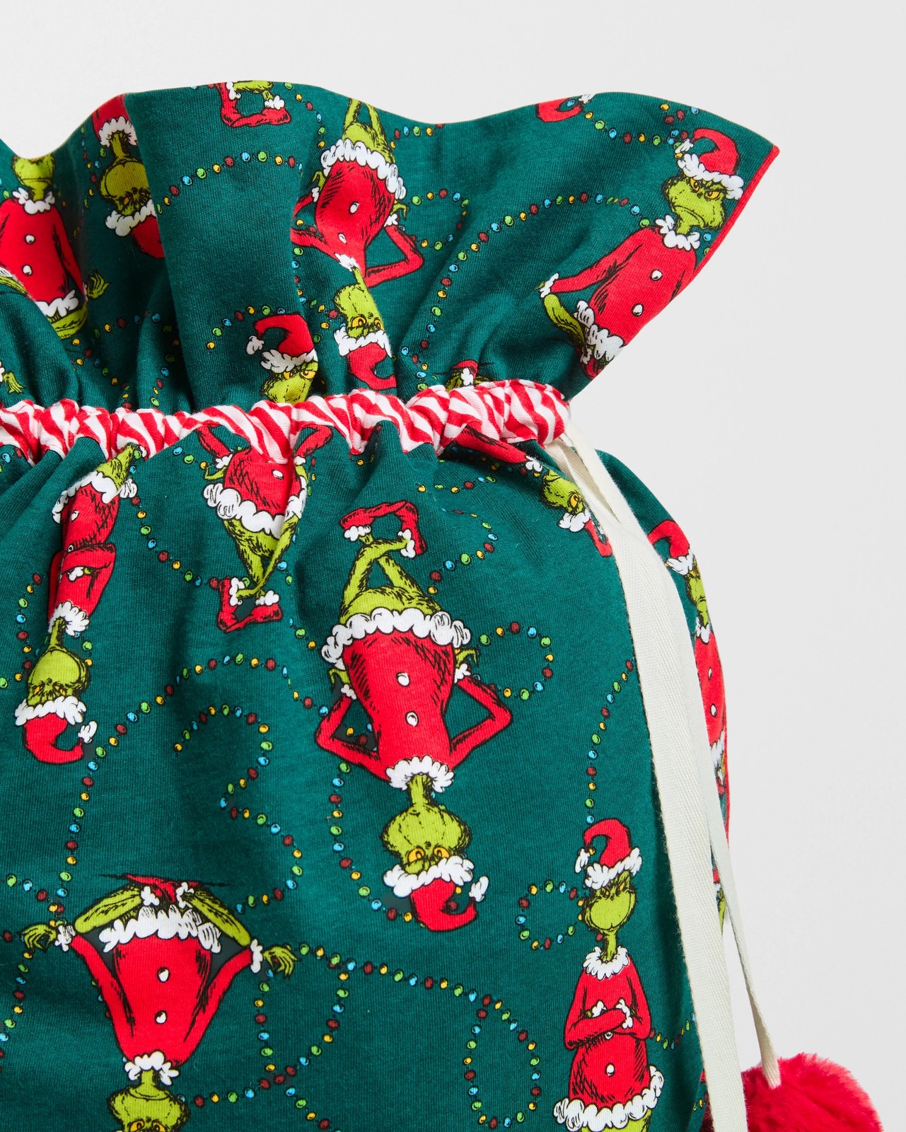 Family Matching the Grinch Christmas Santa Sack 2 of 2