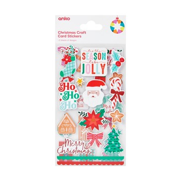 Christmas Craft Card Stickers - Anko