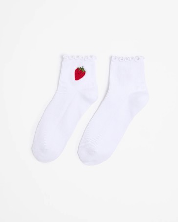 Australian Cotton Blend Frill Quarter Crew Socks