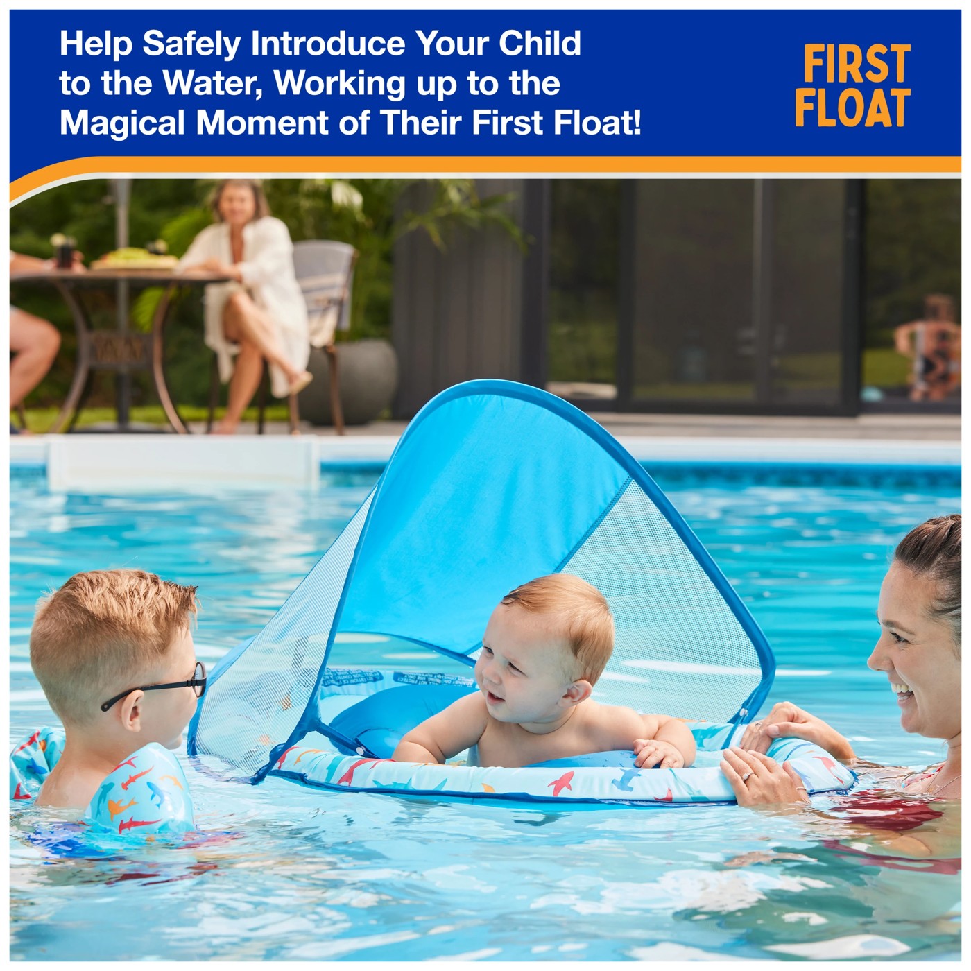 SwimWays Premium Baby Spring Float Inflatable Sun Canopy - Assorted 6 of 6