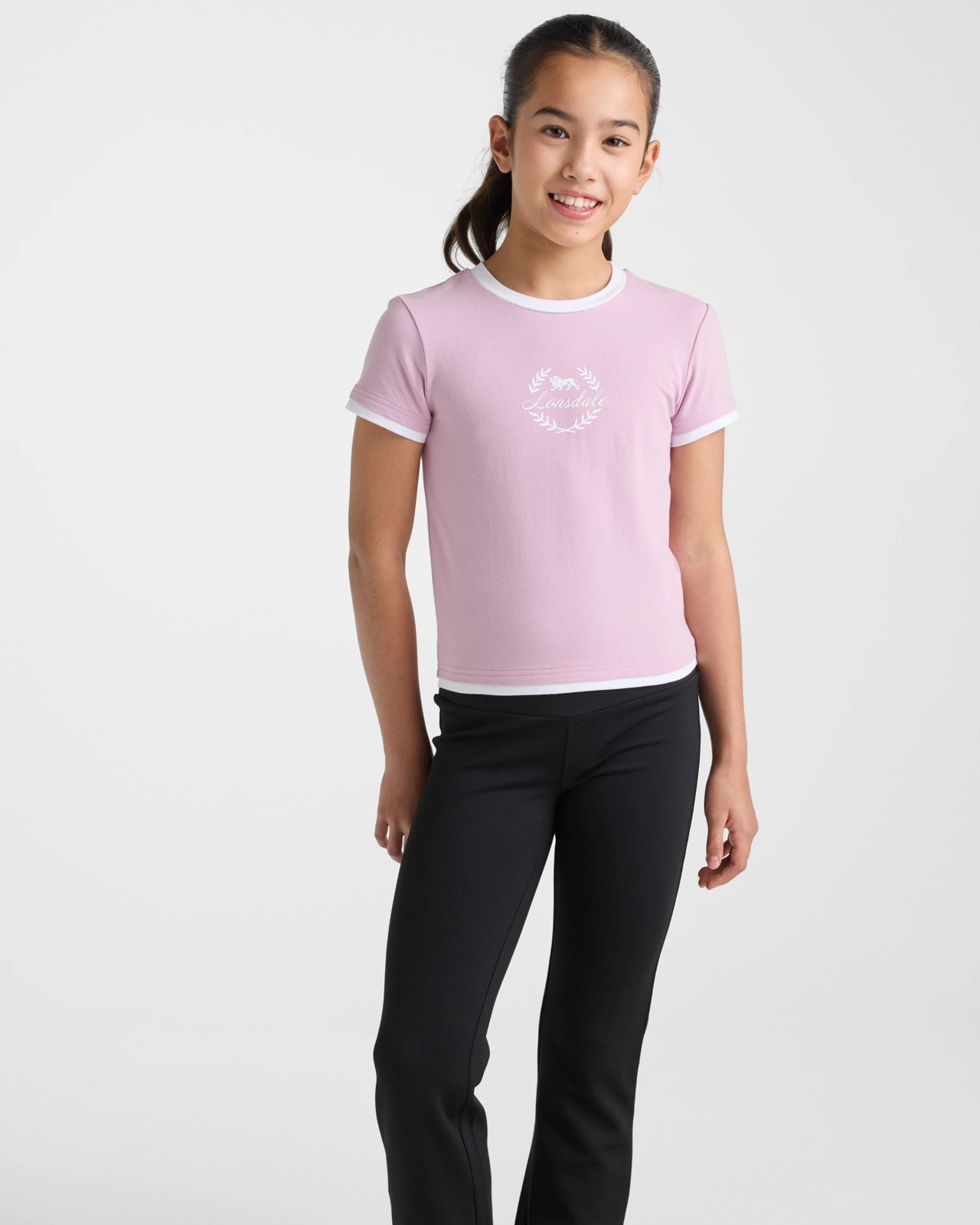 Lonsdale London Layered Terrace Short Sleeve T-Shirt - Dusty Pink 4 of 5