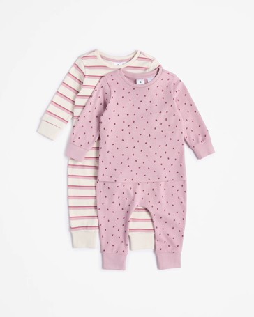 Baby Girls Organic Cotton Pyjama Set 2 Pack