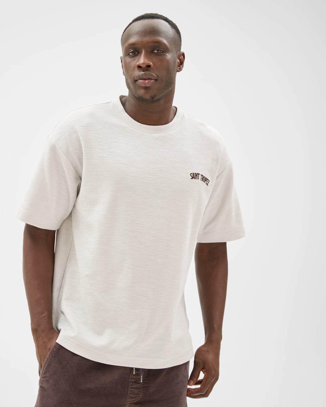Commons Textured Graphic T-Shirt - Off White Saint Tropez 2 of 6