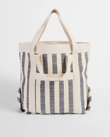 Wide Stripe Beach Tote Bag
