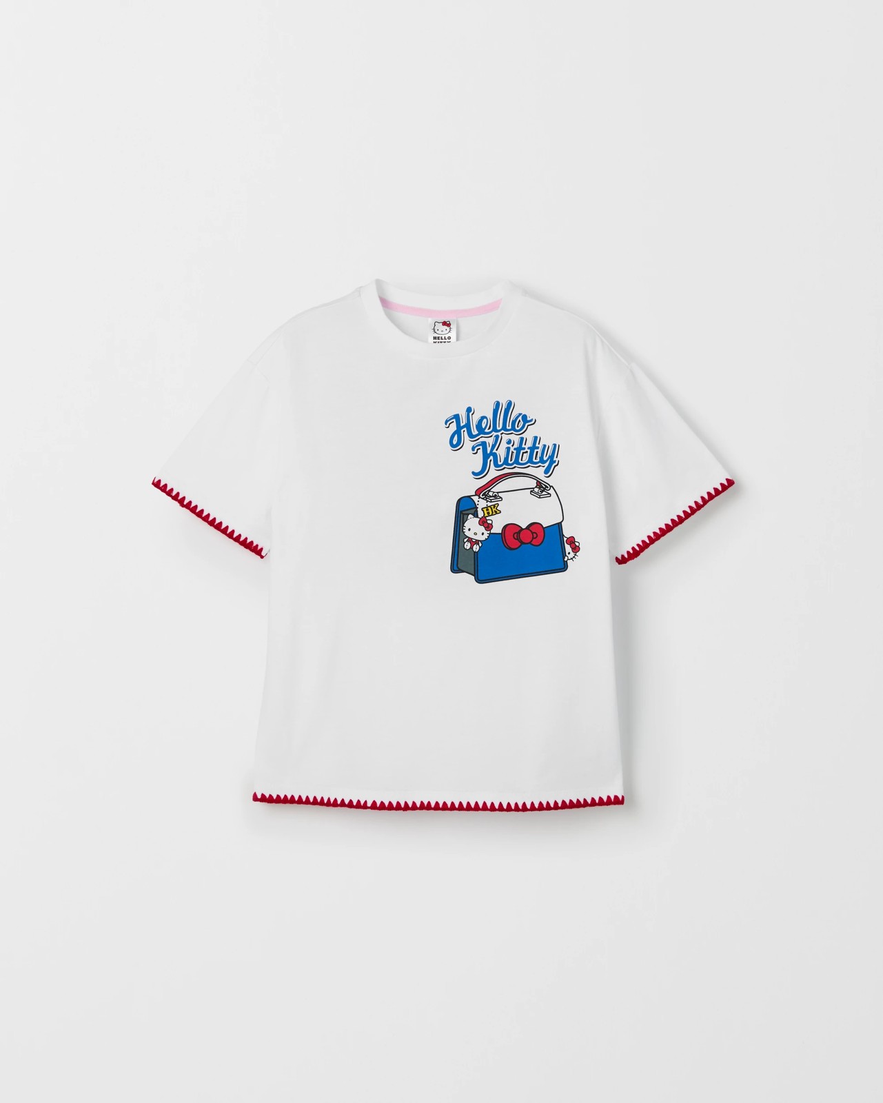 Hello Kitty Australian Cotton Blanket Stitch Detail T-Shirt 5 of 5