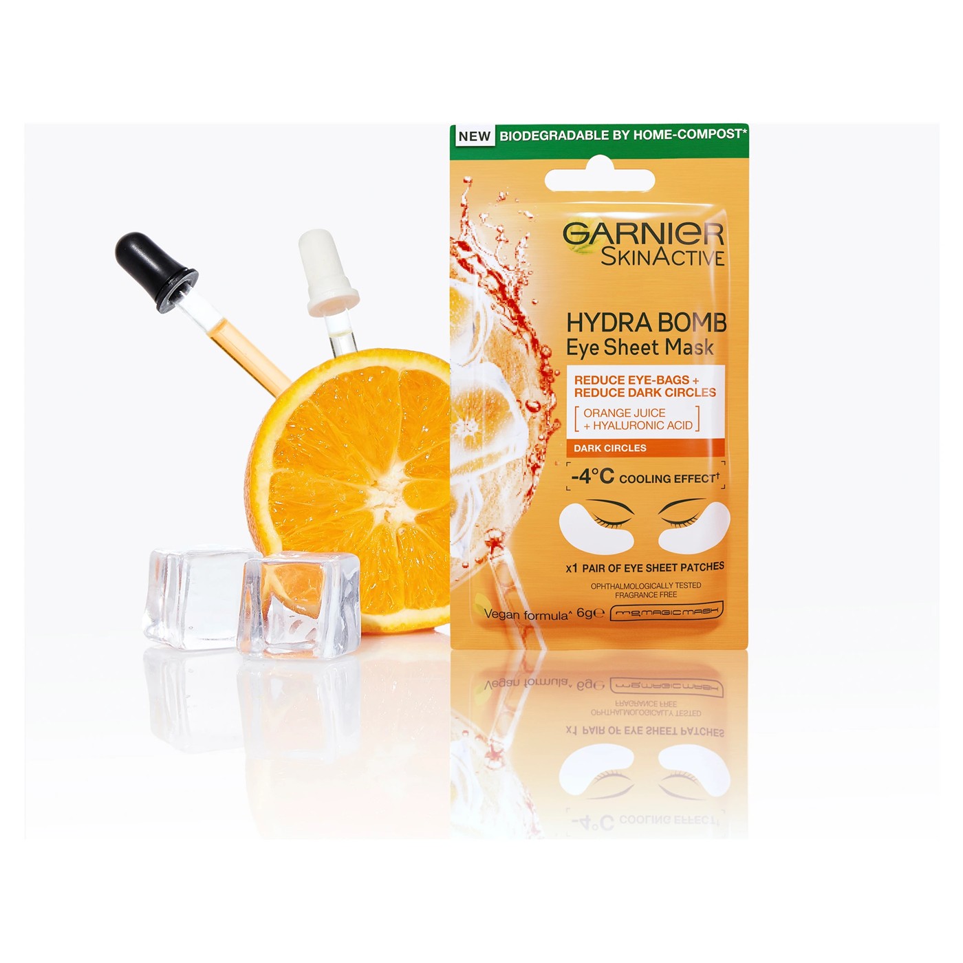 Garnier SkinActive Hydra Bomb Eye Sheet Mask 6g - Orange Juice & Hyaluronic Acid 3 of 6
