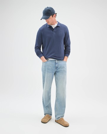 Relaxed Straight Fit Denim Jeans