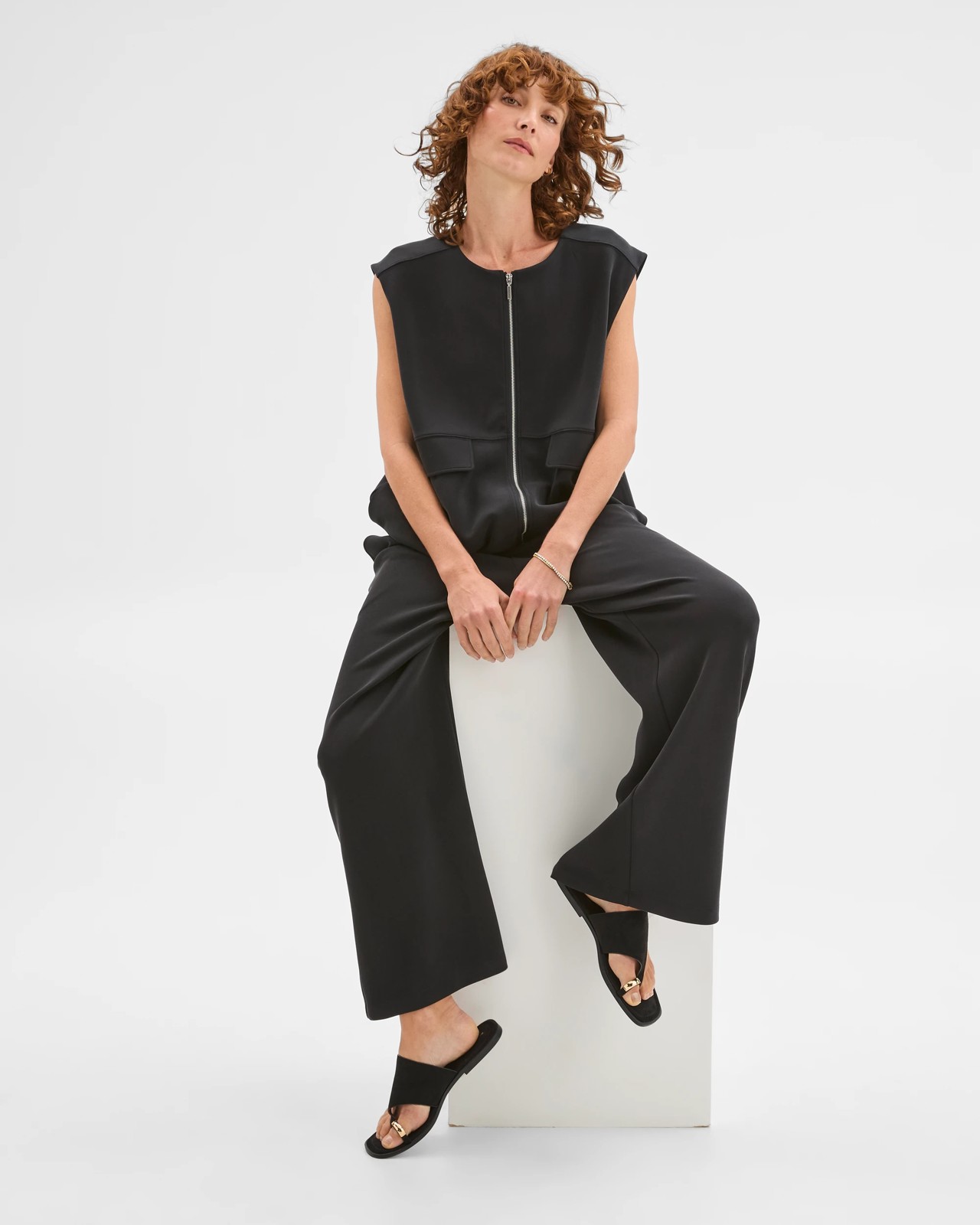 Suede Touch Pull On Pants - Washed Black 2 of 5